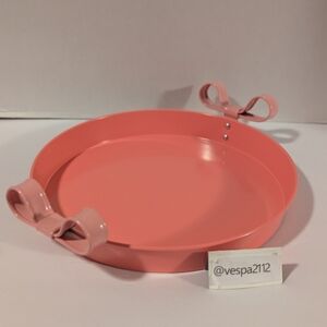 Target Bullseye Playground Valentines Bow Tray Pink Metal Bows